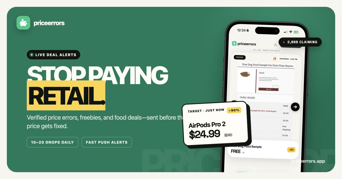I built an app that send you different deals, freebies, price errors right on your phone logo